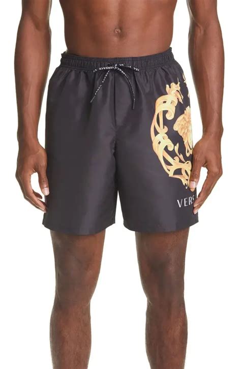 Versace Medusa Logo Swim Trunks 